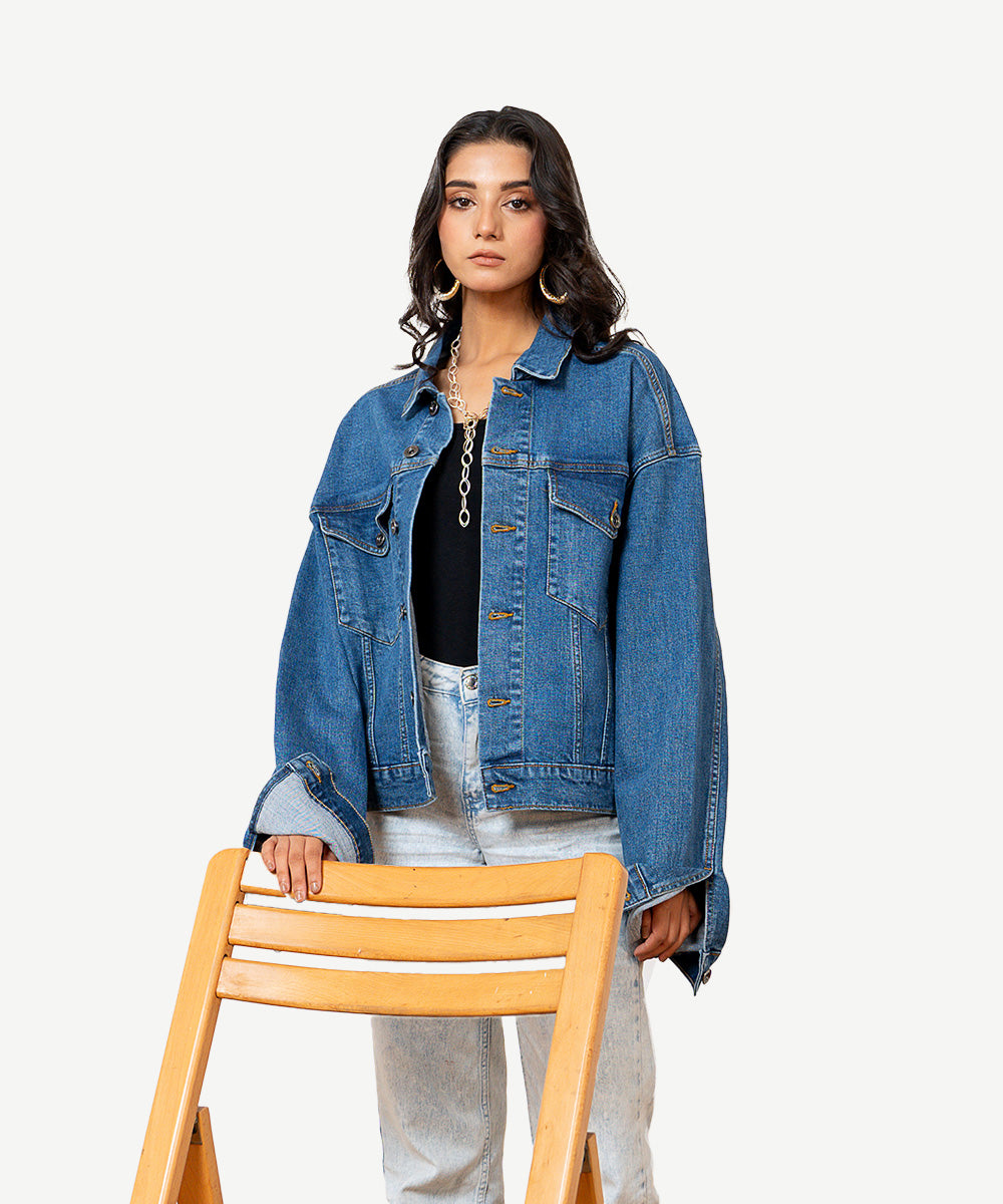 Mid Blue Denim Classic Jacket