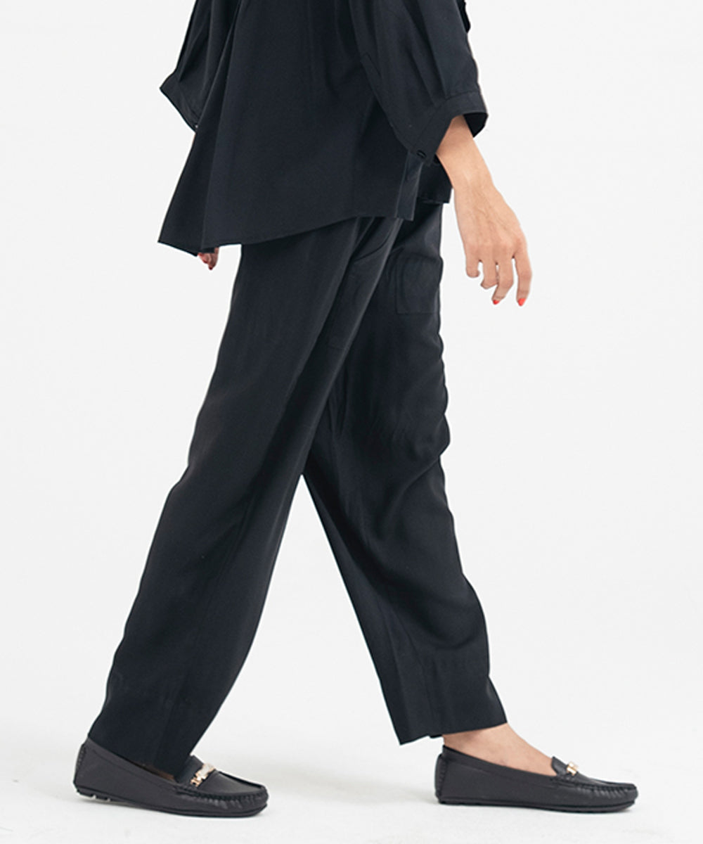 Straight Leg Linen Trouser