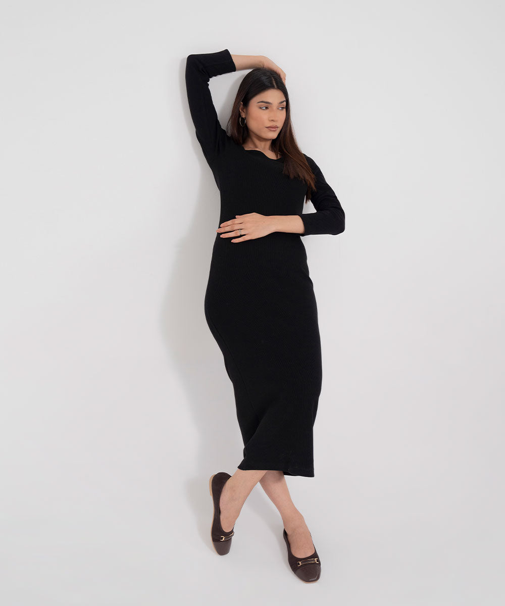 Noir Bodycon Maxi Dress - Halo Retail