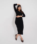 Noir Bodycon Maxi Dress - Halo Retail