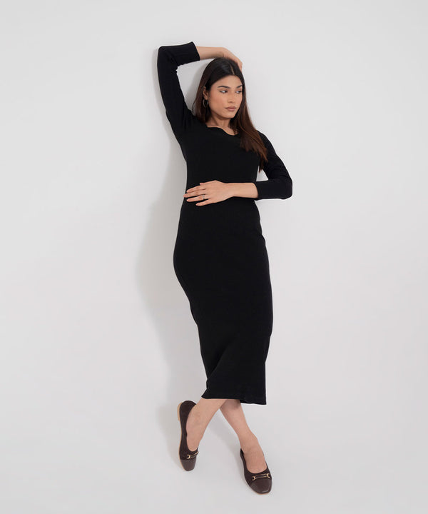Noir Bodycon Maxi Dress - Halo Retail