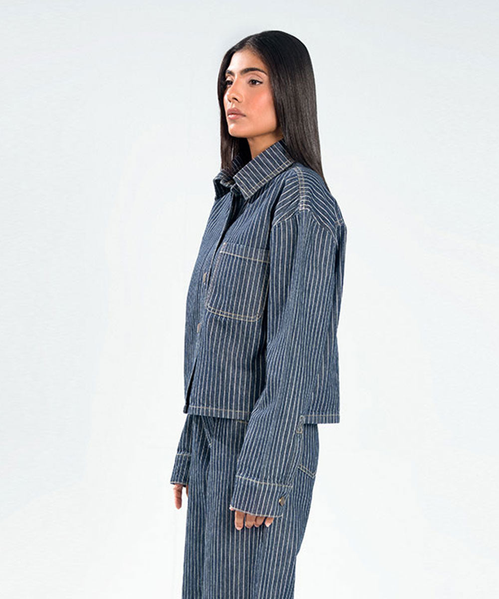 Indigo Pinstripe Shirt