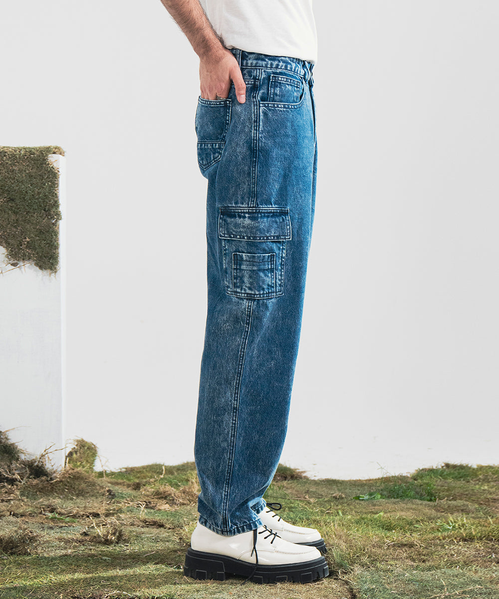 Side Pocket Denim Pants - Halo Retail