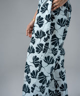 Monochrome Floral Straight Pants - Halo Retail