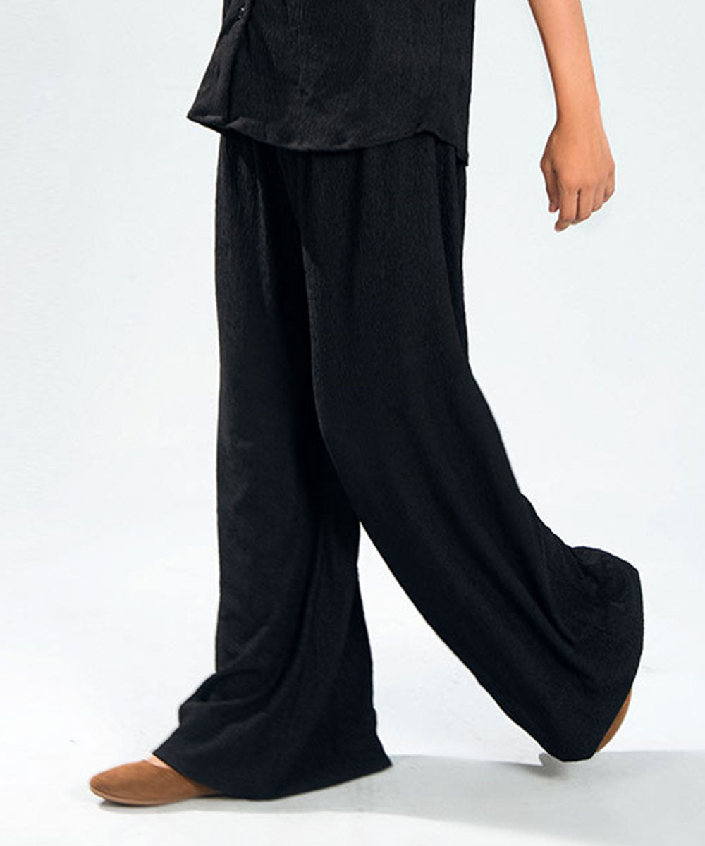 Crinkled Wide Pants