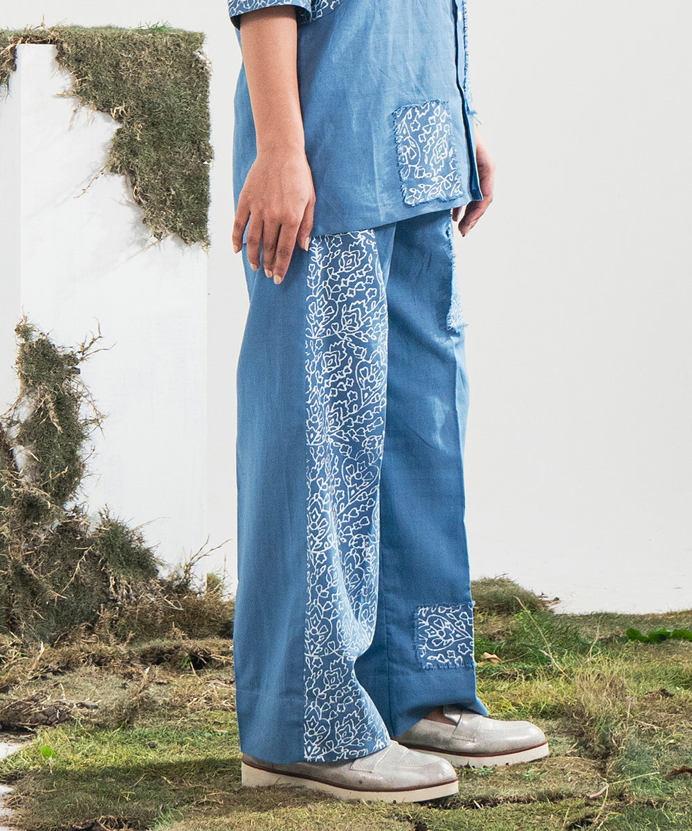 Dual-Tone Patchwork Pants - Halo Retail