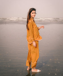 Caramel Striped Button Down shirt - Halo Retail