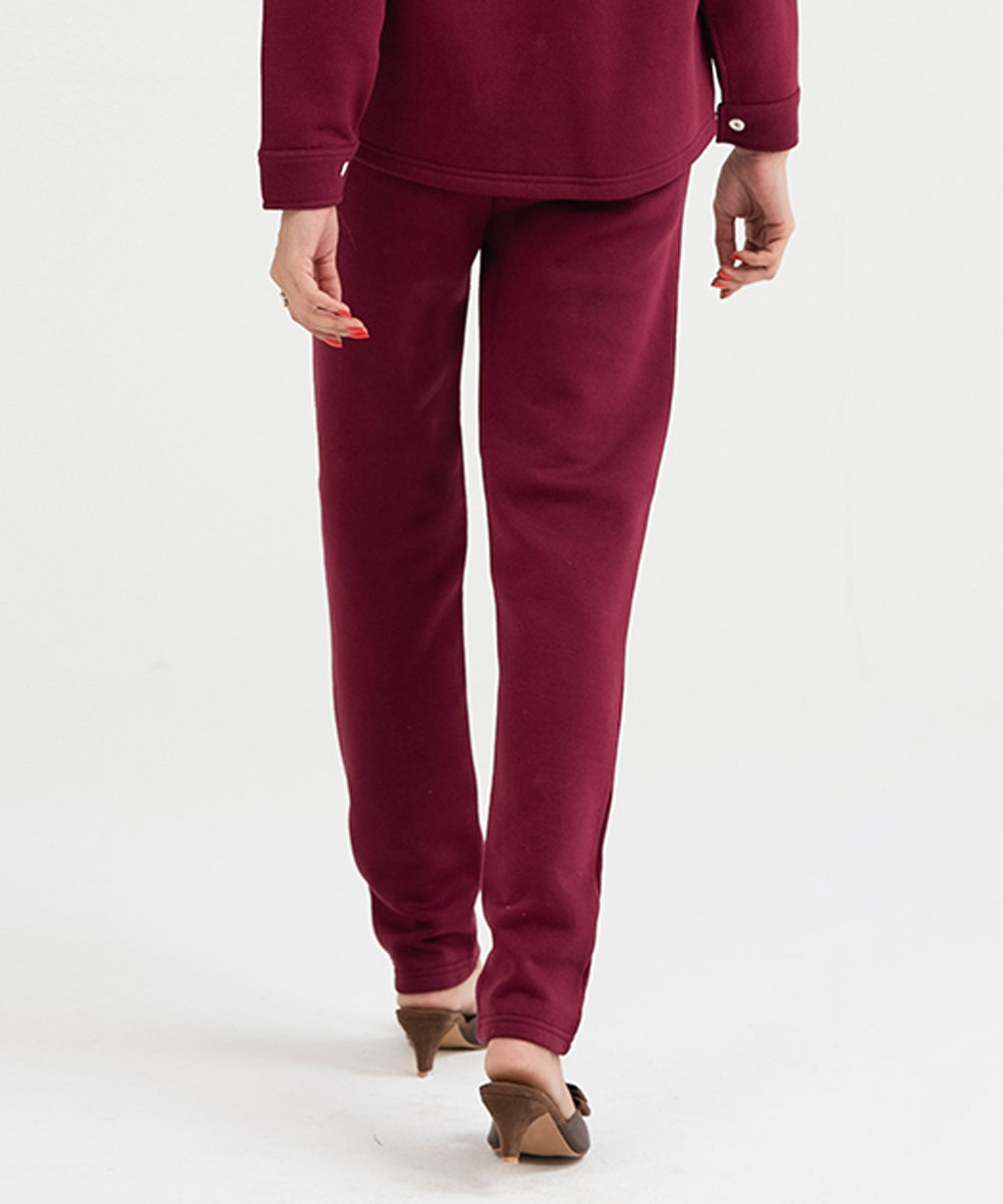 Wine Fleece Trouser