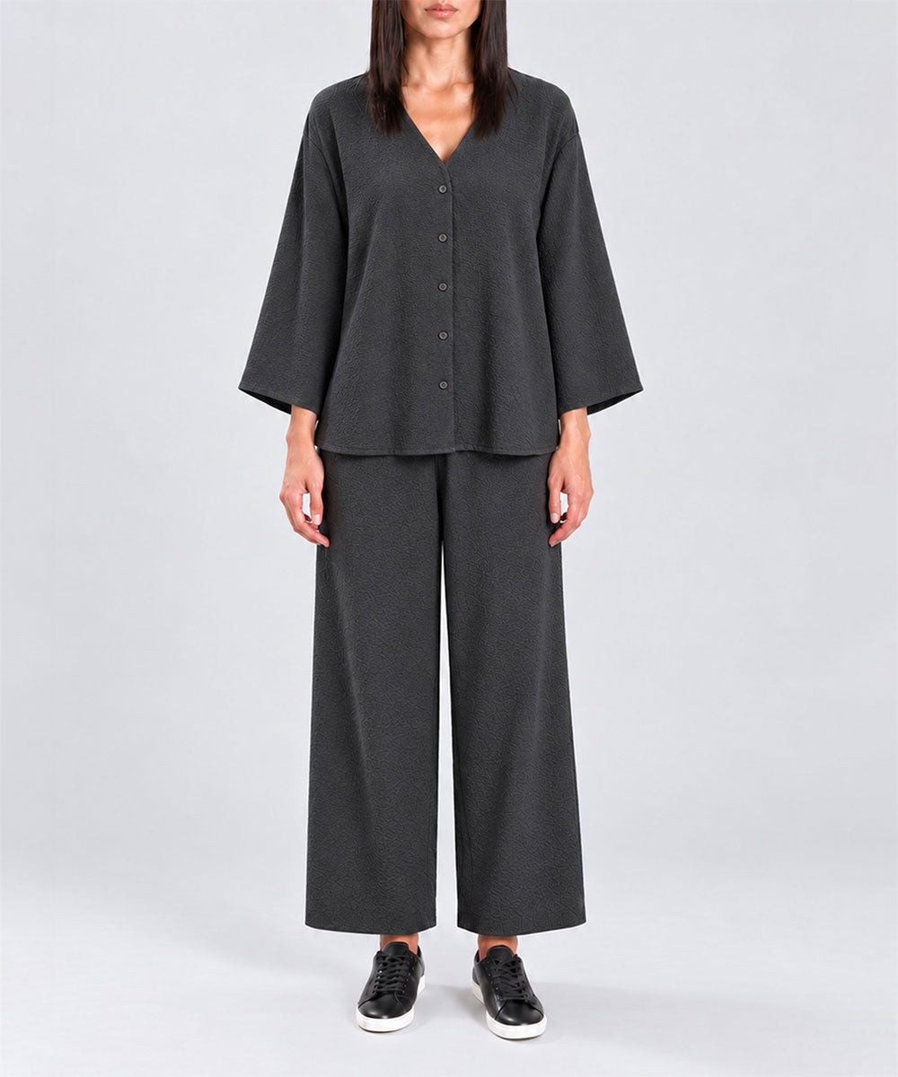 V-Neck Button Down Shirt