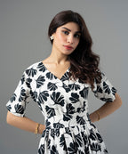 Bold Bloom Waist-Tie Dress - Halo Retail
