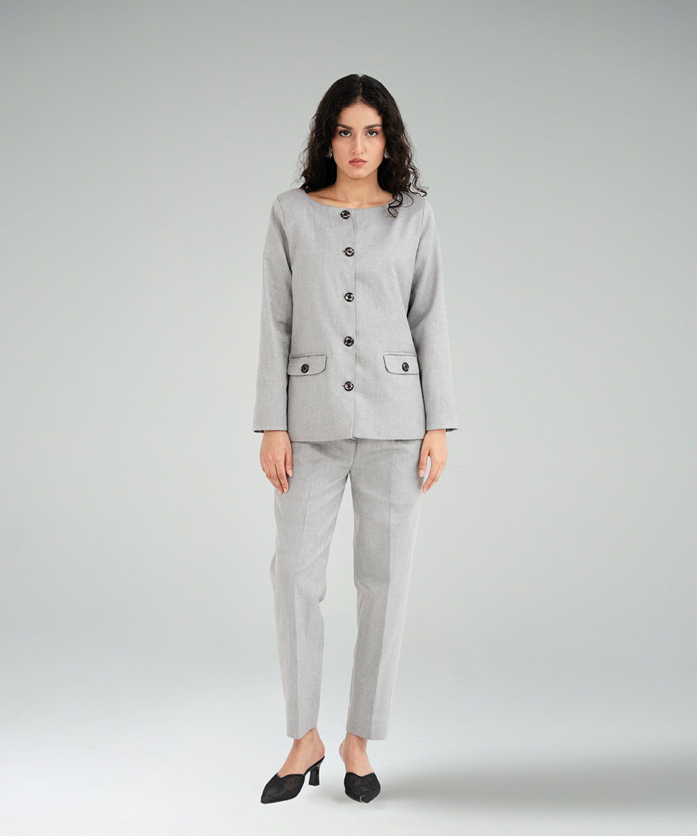 Straight Fit Wool Ankle Length Pants - Halo Retail