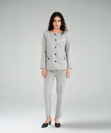 Straight Fit Wool Ankle Length Pants - Halo Retail