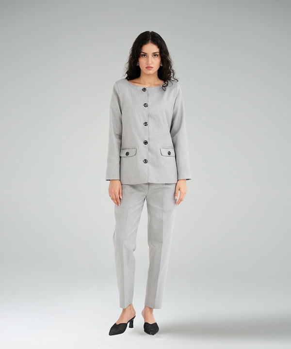 Straight Fit Wool Ankle Length Pants - Halo Retail