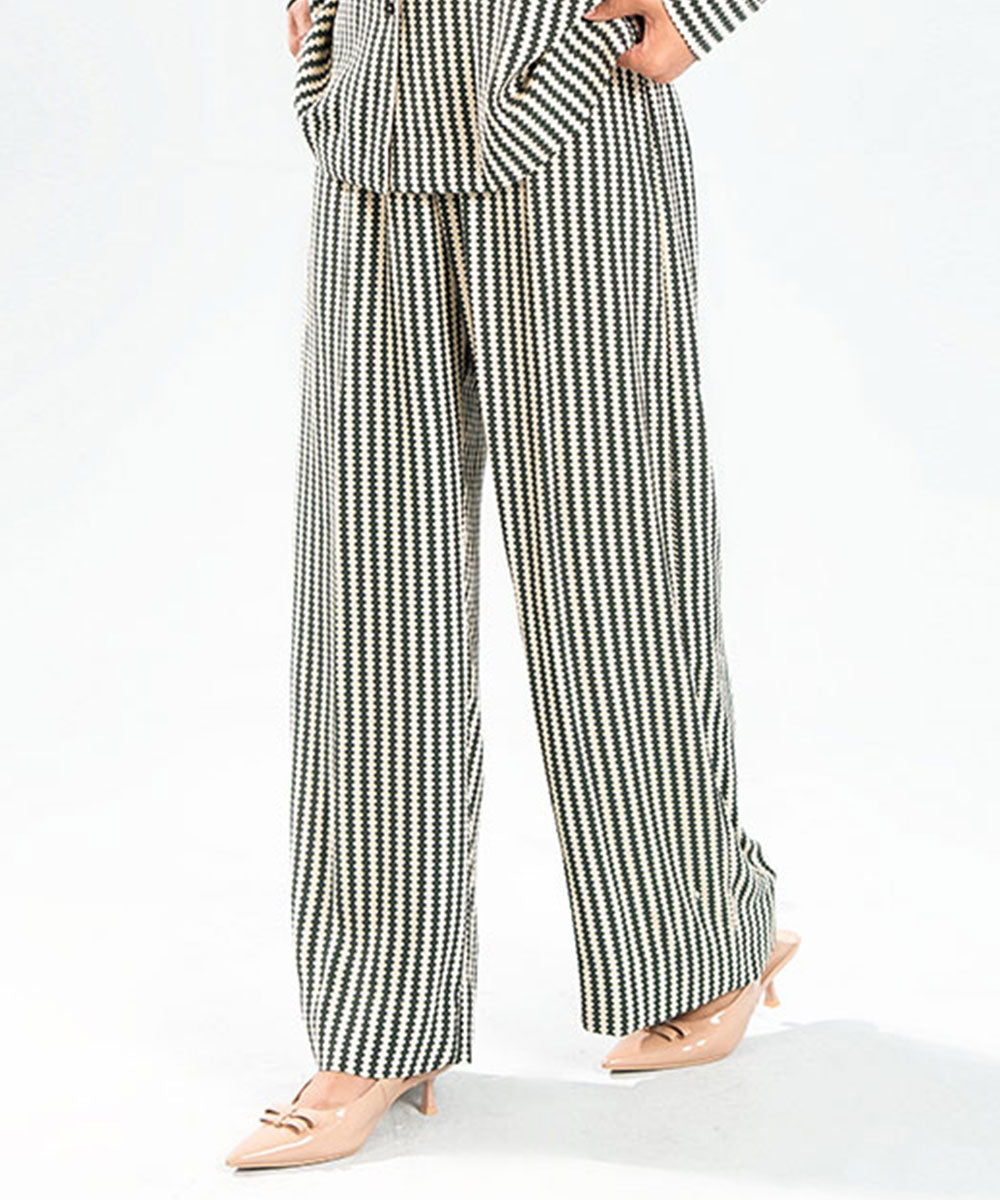 Striped Wide Trousers
