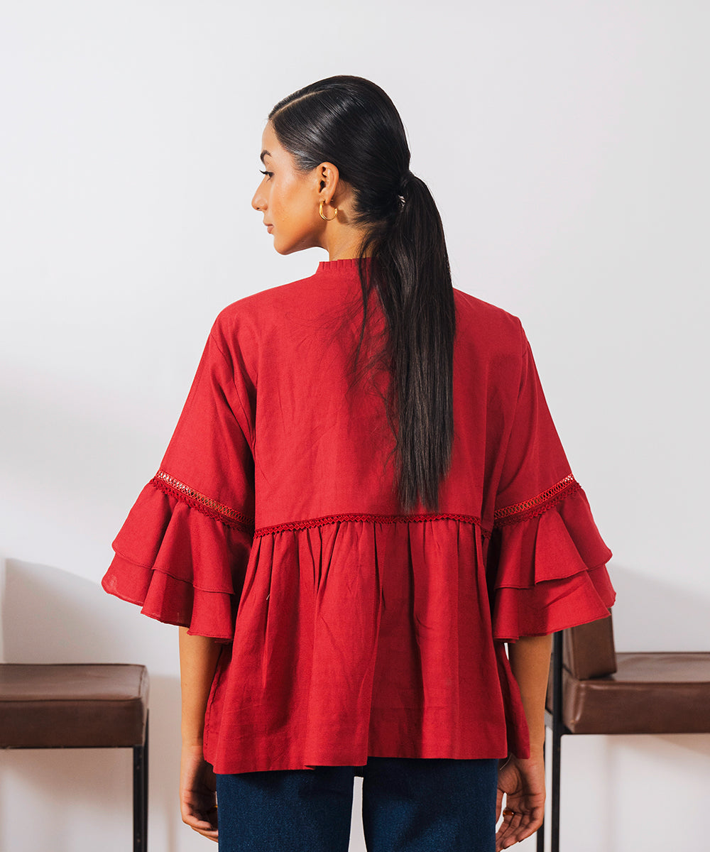 Jacquard Laced Top - Halo Retail