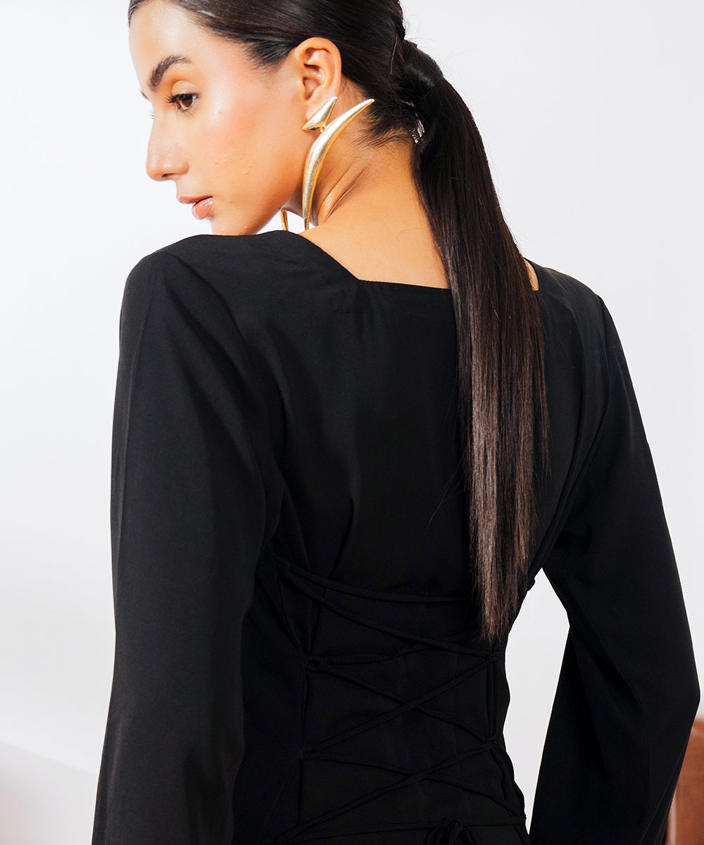 Drawstring Detail Dress - Halo Retail