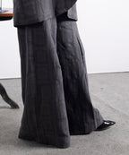 Textured Twill Wide Leg Pants - Halo Retail
