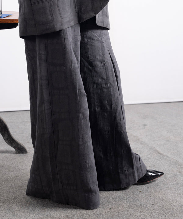 Textured Twill Wide Leg Pants - Halo Retail
