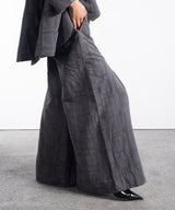 Textured Twill Wide Leg Pants - Halo Retail