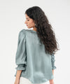 Silk Top With Pleate Details - Halo Retail