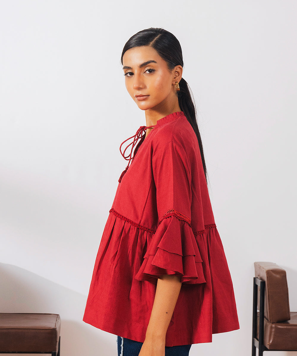 Jacquard Laced Top - Halo Retail