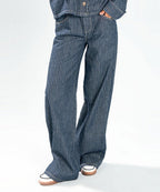 Pinstripe Denim Trousers