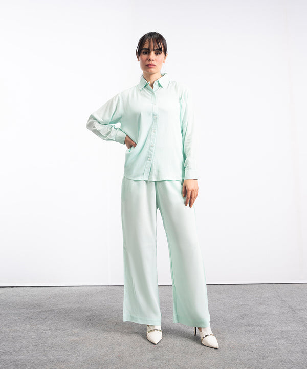 Aqua Button Down Shirt - Halo Retail