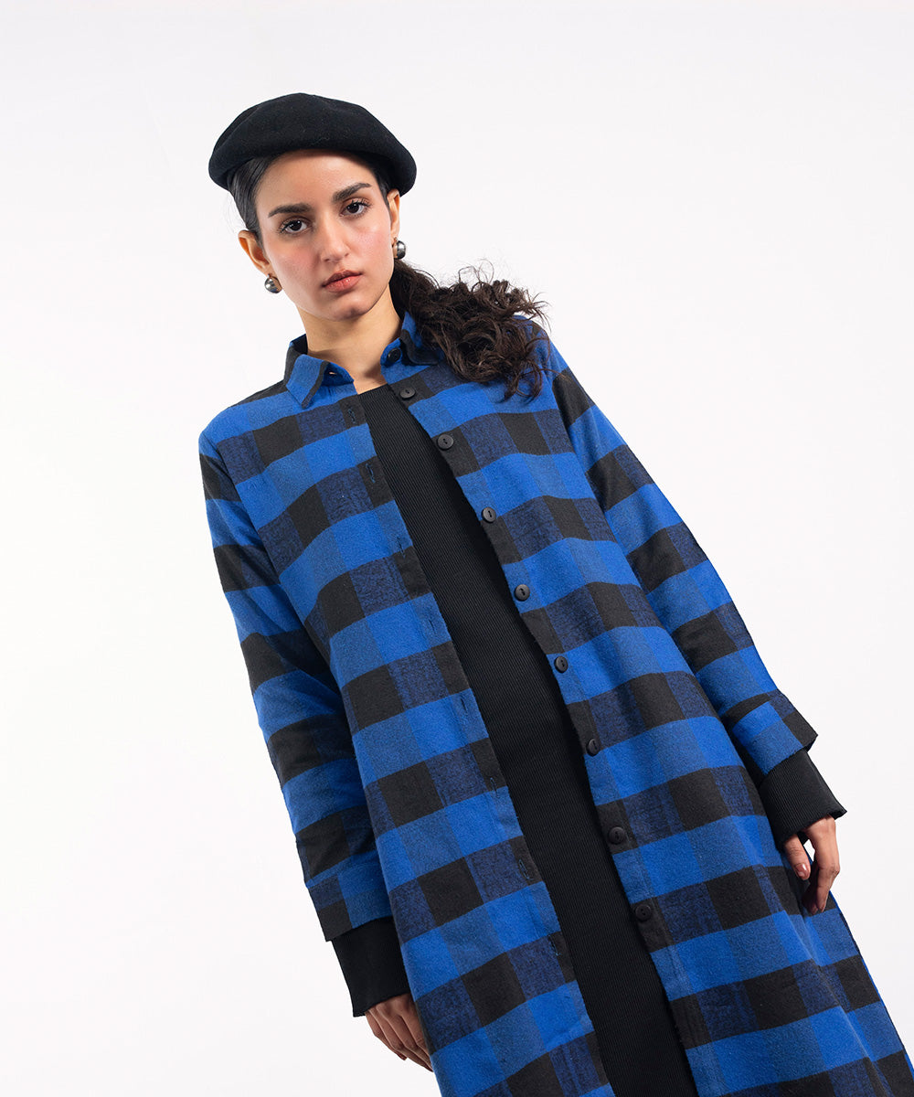 Flannel midi Dress