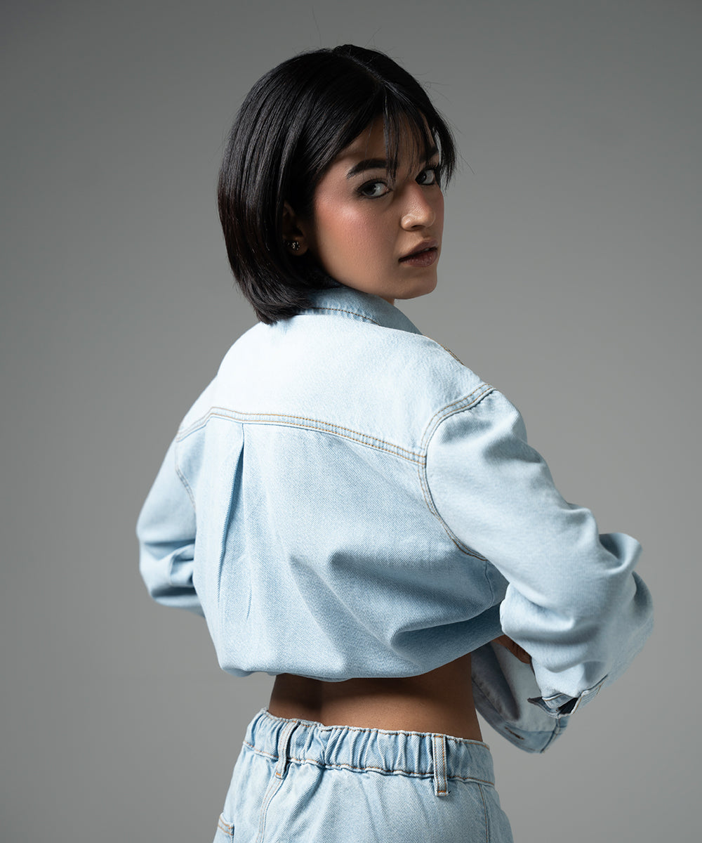 Light Wash Oversized Top