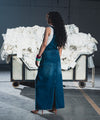 Mid Blue Dungaree Skirt - Halo Retail