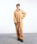 Mustard Pleated Shirt - Halo Retail