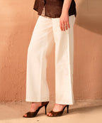 White High Waist Pants - Halo Retail