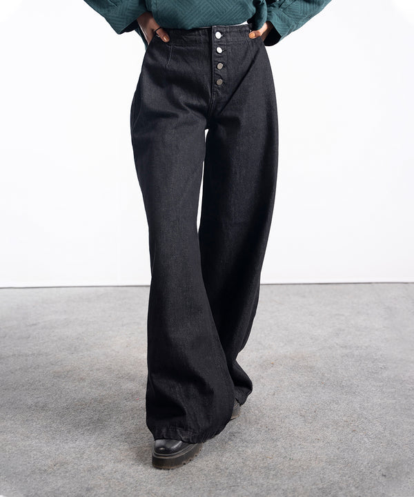Dark Wash Wide Leg Jeans - Halo Retail