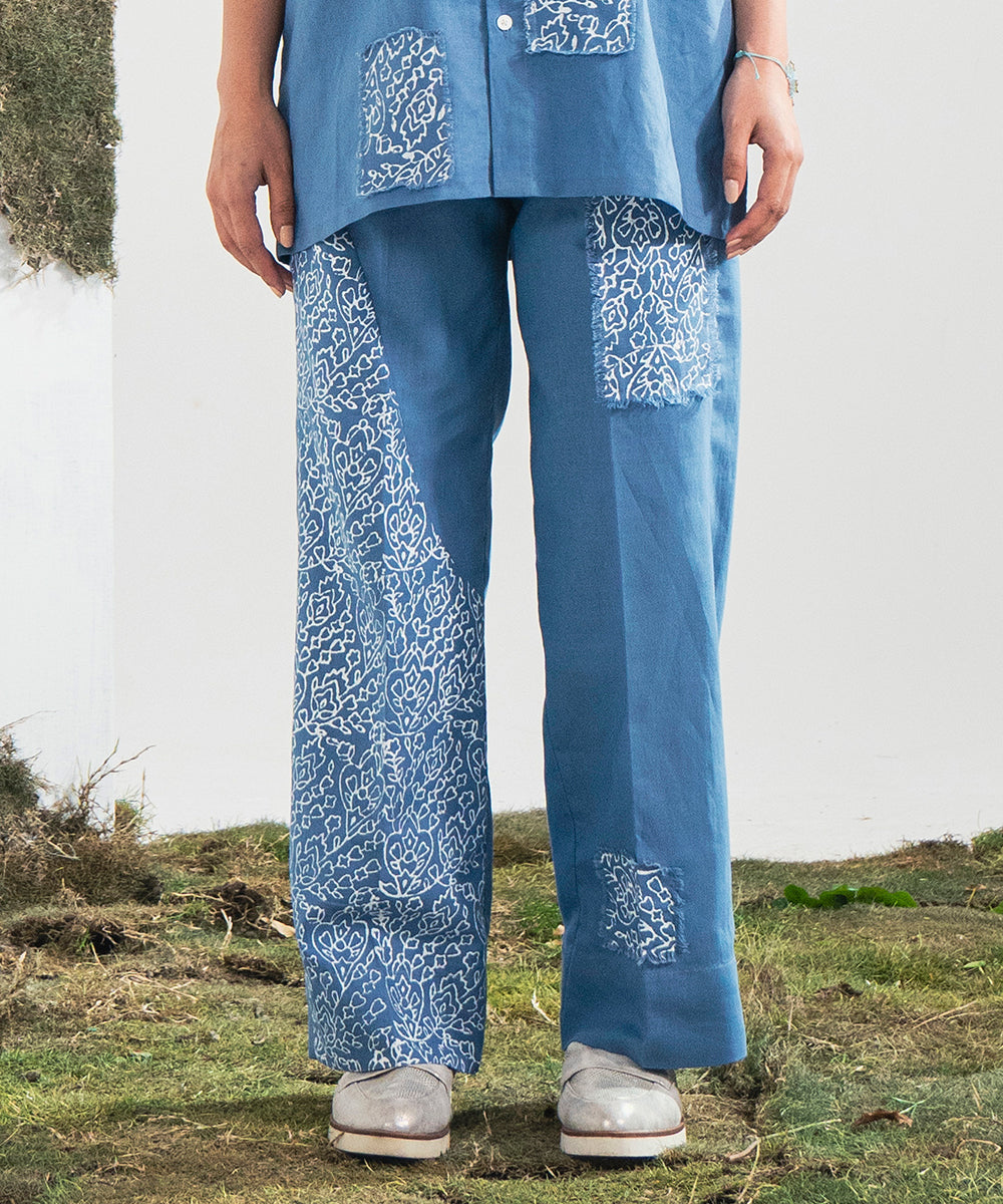 Dual-Tone Patchwork Pants - Halo Retail