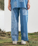Dual-Tone Patchwork Pants - Halo Retail