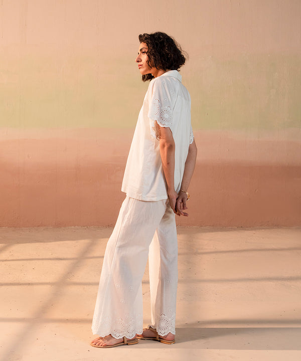 Chikan Kari Wide Leg Trousers - Halo Retail