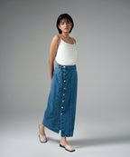 Downtown Button Skirt
