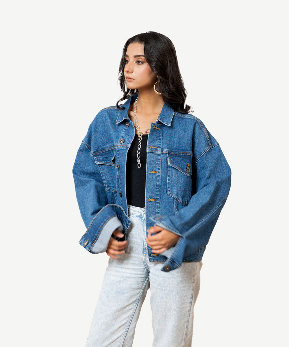 Mid Blue Denim Classic Jacket