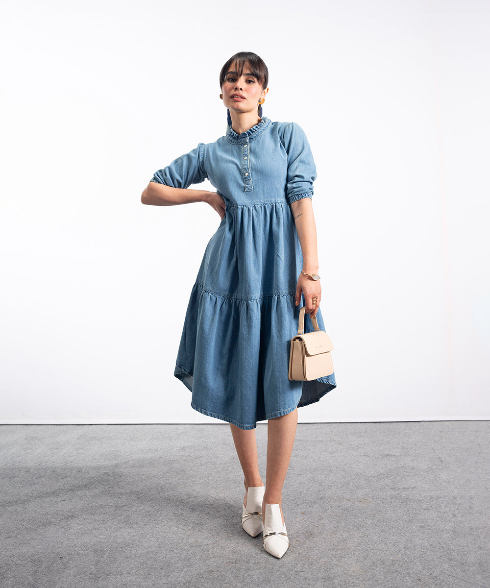 Denim Tier Frock