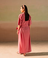Pink Crepe Button Down Dress - Halo Retail