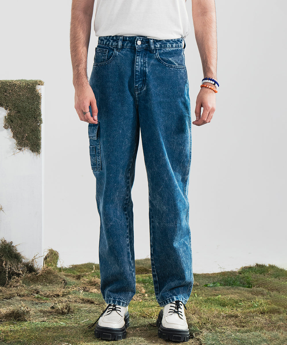 Side Pocket Denim Pants - Halo Retail