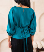 Cyan Tie Top - Halo Retail