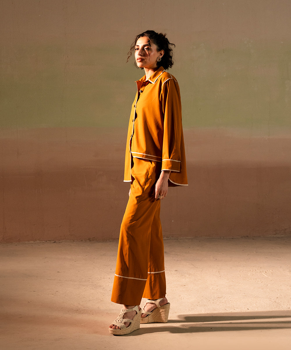 Caramel Striped Button Down shirt - Halo Retail