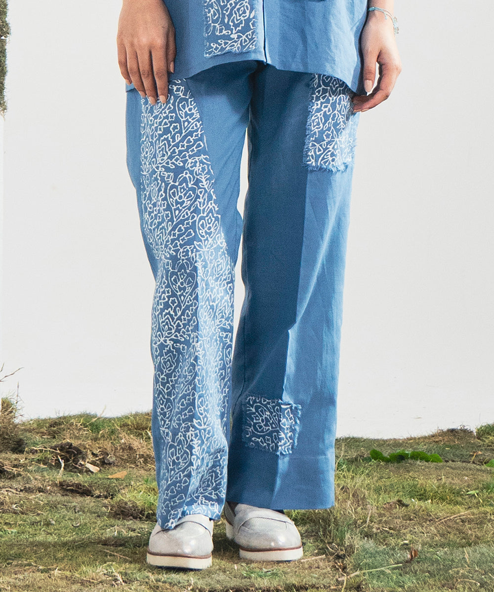 Dual-Tone Patchwork Pants - Halo Retail