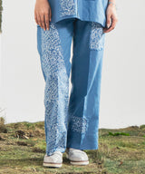Dual-Tone Patchwork Pants - Halo Retail