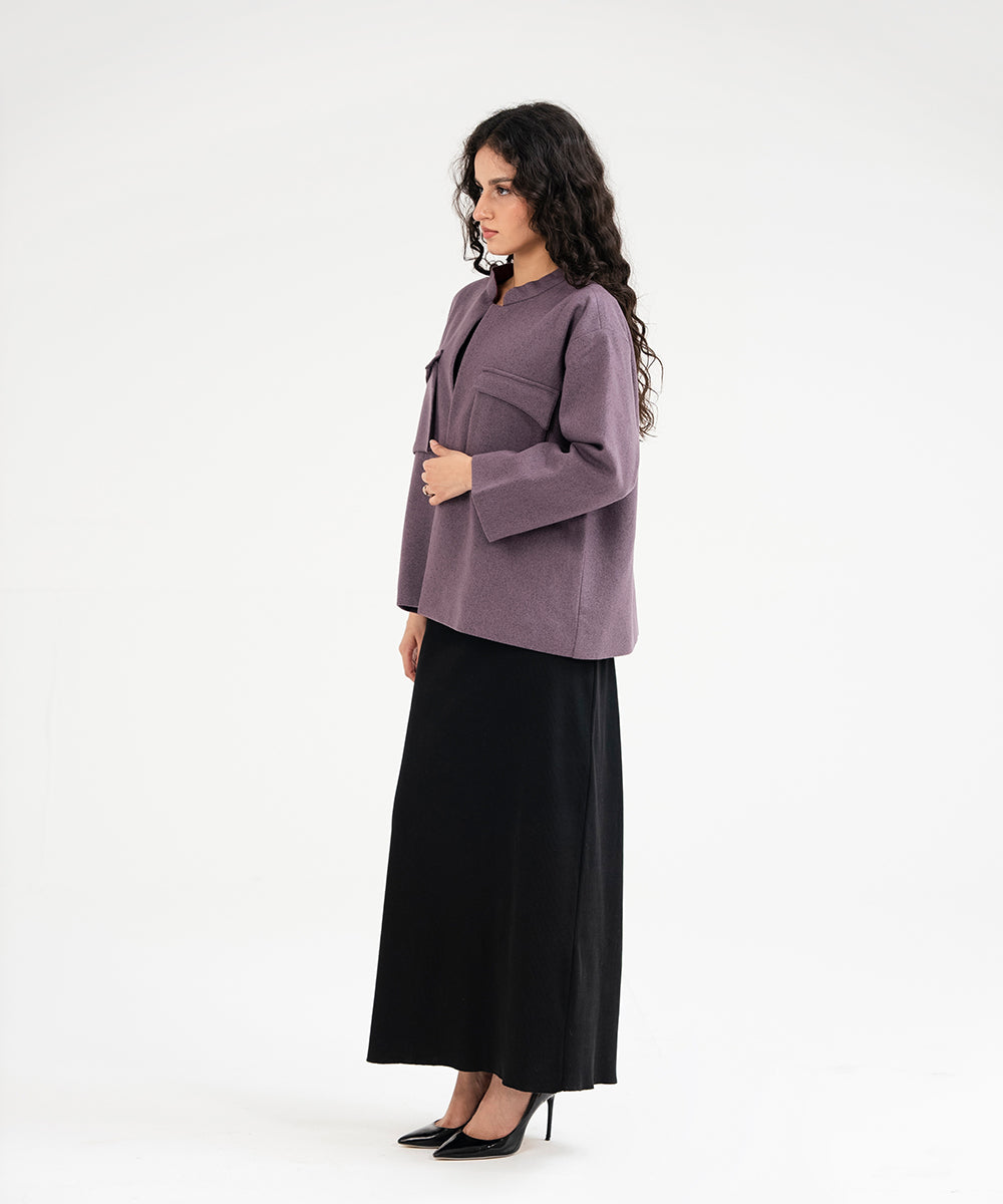 Lilac Open Front Jacket