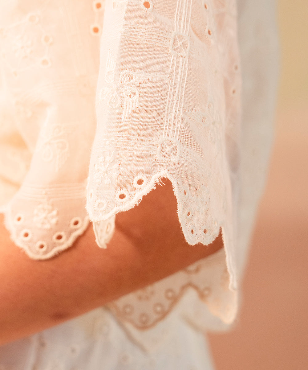 Chikan Kari Short Length Top - Halo Retail