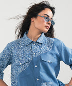 Dual-Tone Patchwork Shirt - Halo Retail