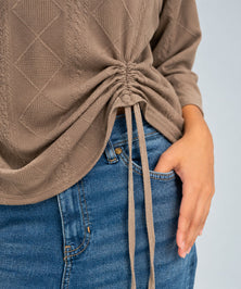 Taupe Cinch Top