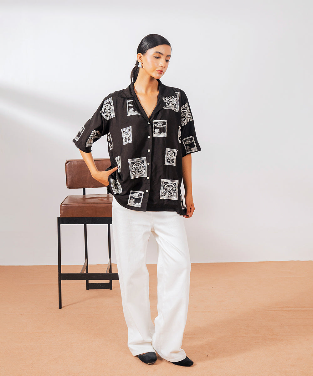 Soft Collar Cuban Top - Halo Retail